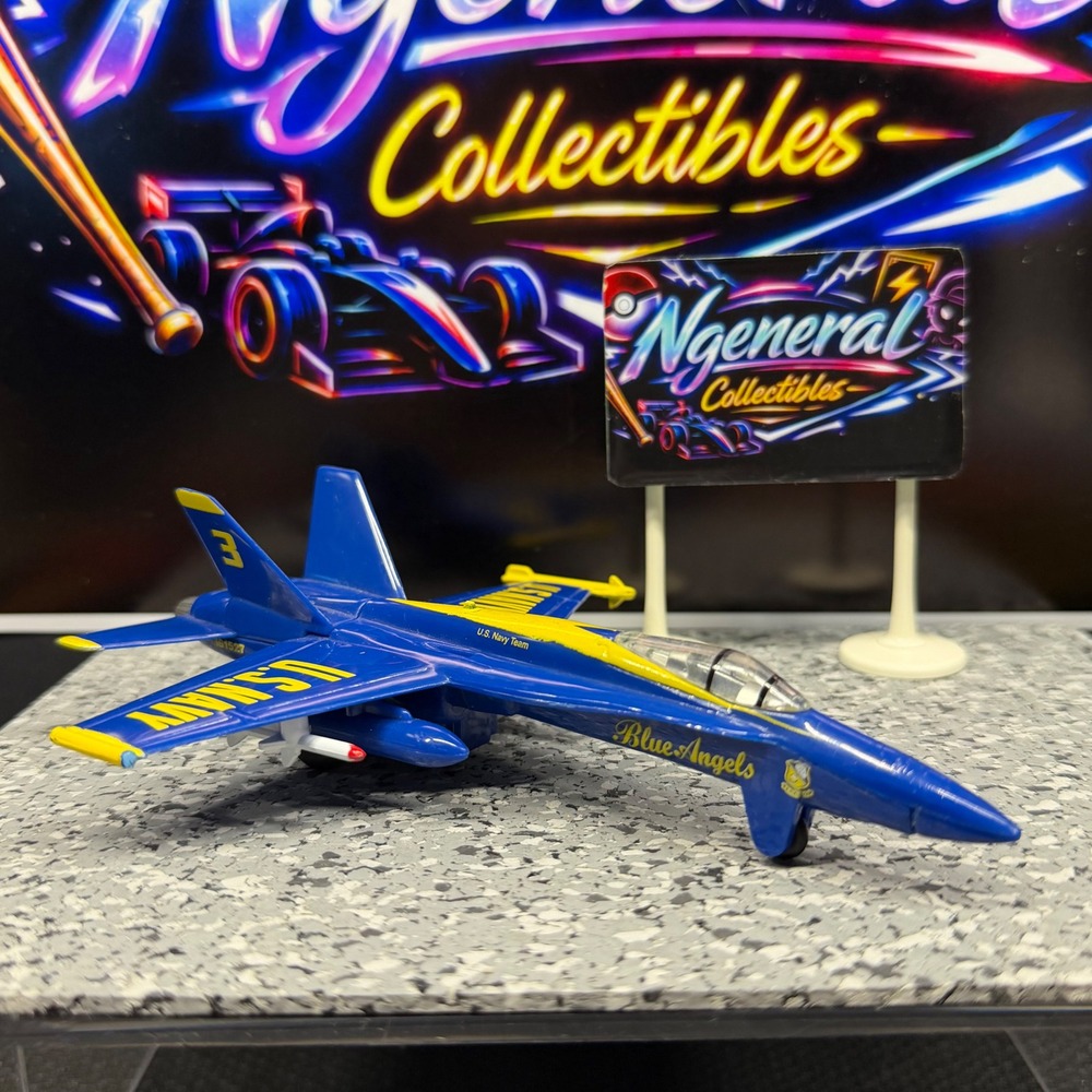 Maisto Blue Angels US Navy F/A-18 Hornet Diecast Fighter Jet Blue Yellow Plane